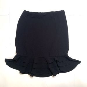 Black Pencil Skirt w/ Ruffles